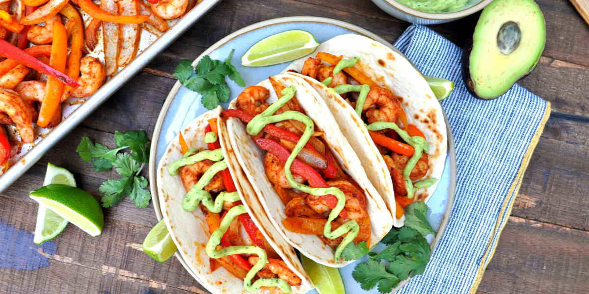 Sheet pan shrimp fajita recipe