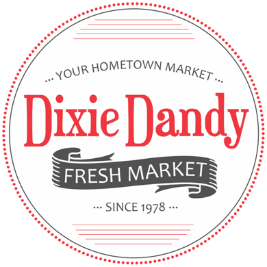 A theme logo of Dixie Dandy Fresh Market